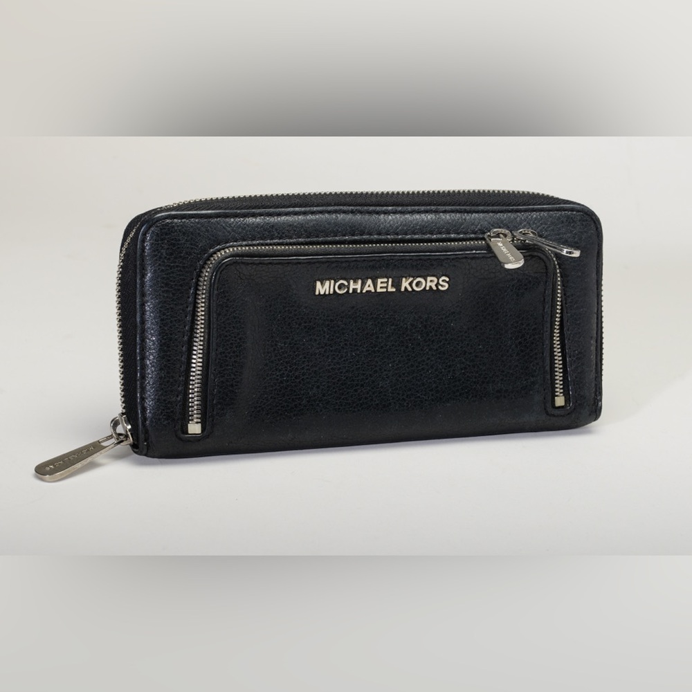Michael Kors Black Zip-Around Wallet